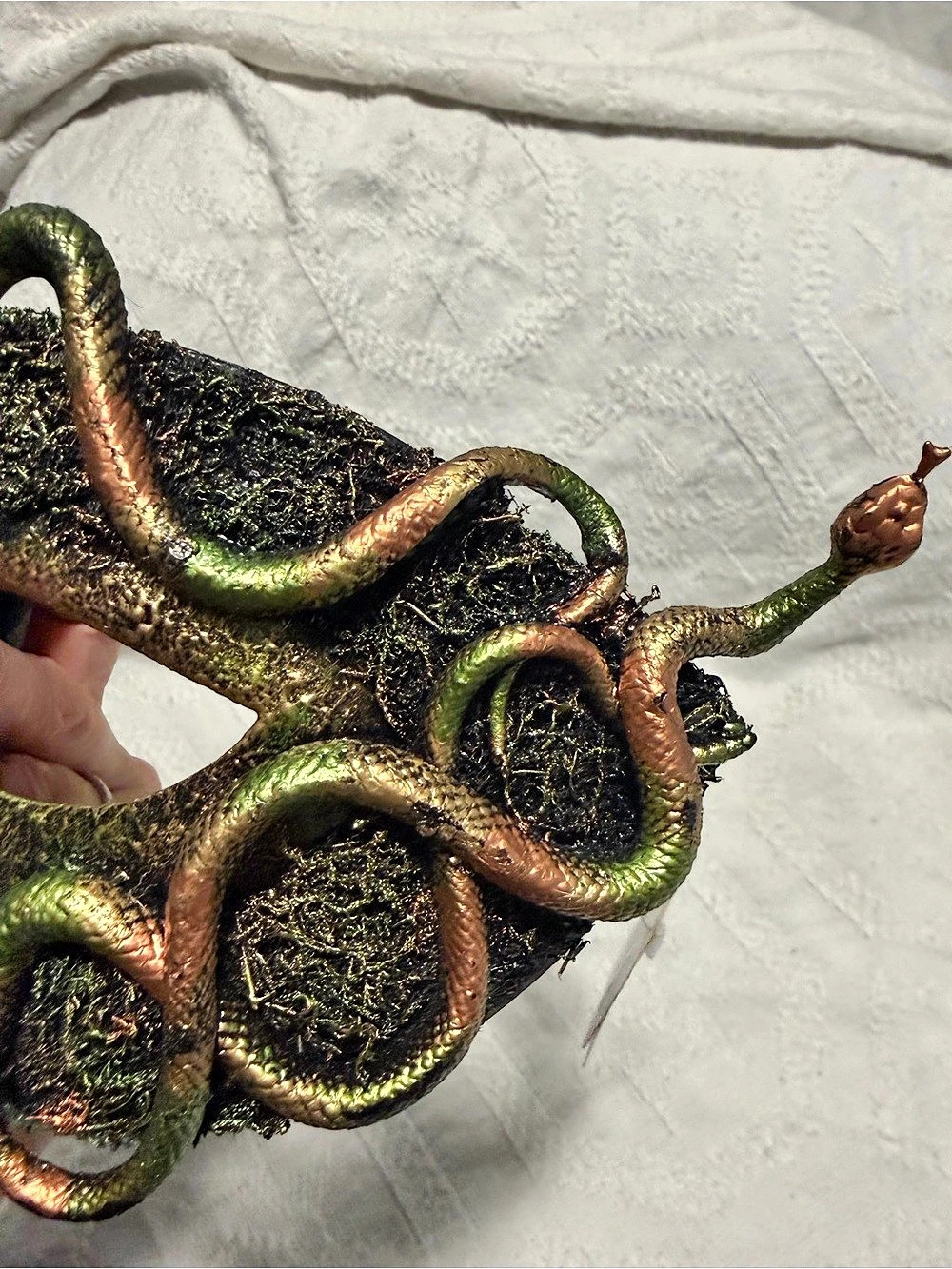 Venetian phantom woodland medusa snake masquerade mask costume halloween - Picture 7 of 7